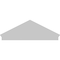 Ekena Millwork Peaked Cap Sunburst Architectural PVC Combination Pediment, 62"W x 22-3/8"H x 2-3/4"P (Pitch 6/12) PEDPC062X225PKC01 - alternate 3